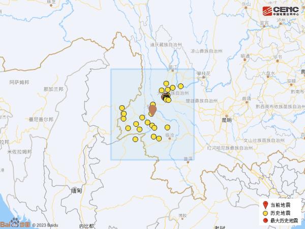 云南保山市隆阳区发生2.8级地震