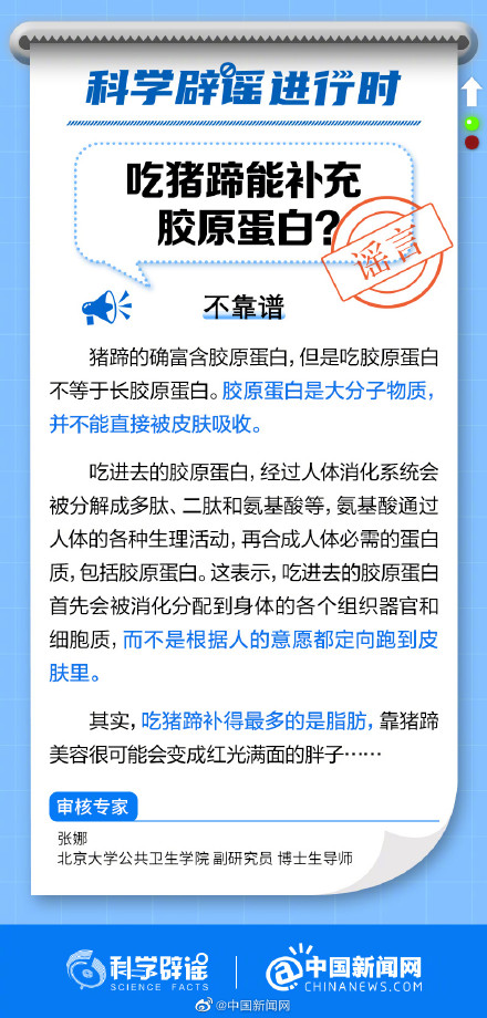 注意！吃猪蹄并不能补充胶原蛋白