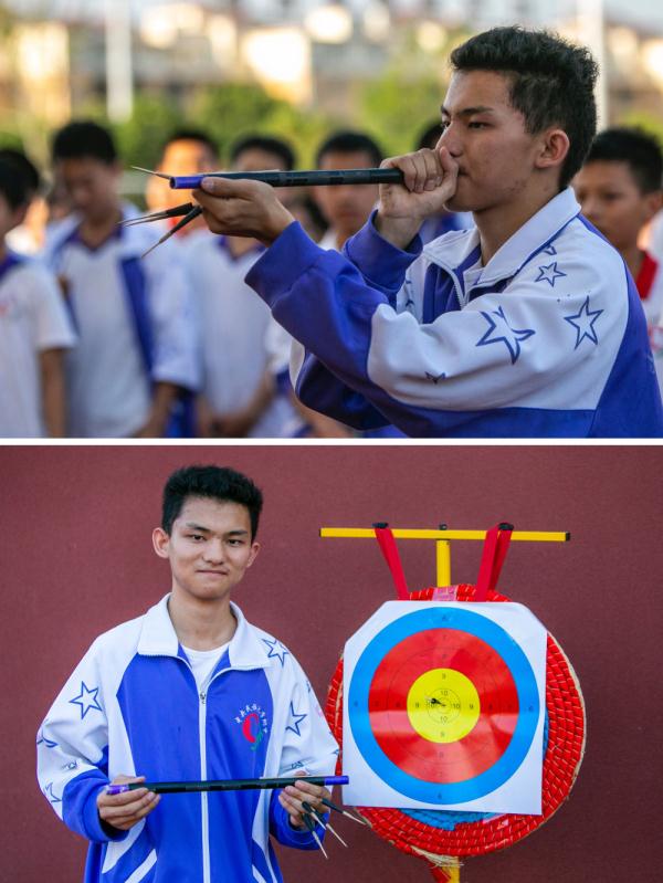 追光|这个中学不一般：运动会比射箭 一个班种一块田