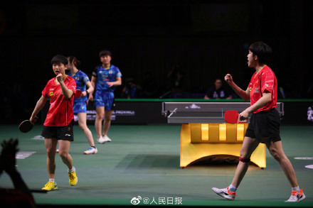 好样的！王楚钦孙颖莎混双冠军