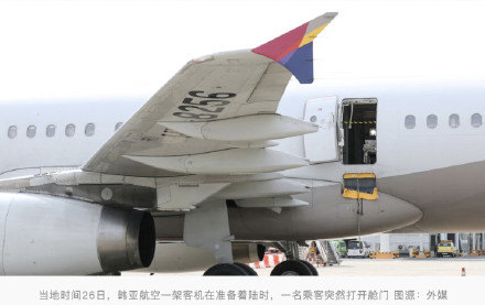 原因披露？韩媒：韩亚航空事件男子称，提前开舱门是“想快点下飞机”