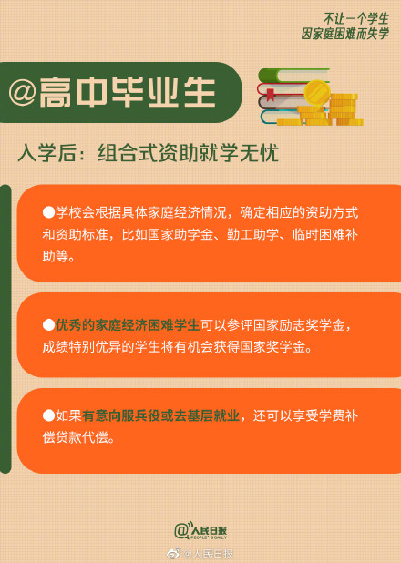 你只管努力读书！升学路上国家都有资助政策