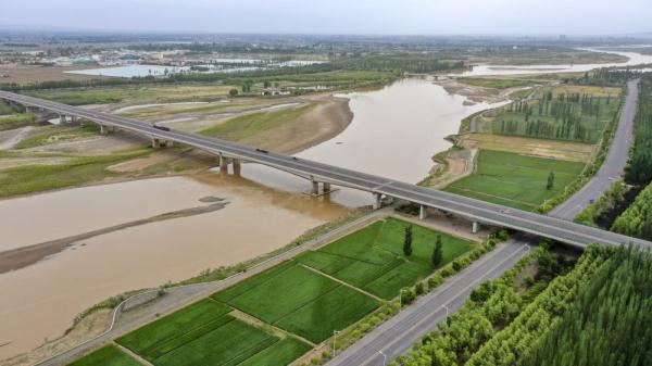 黄河宁夏段夏日景色