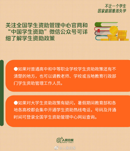 你只管努力读书！升学路上国家都有资助政策