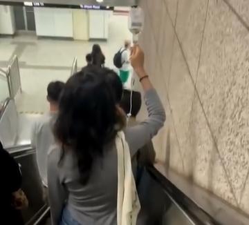 全网关注！深夜举吊瓶赶地铁的女生找到了…