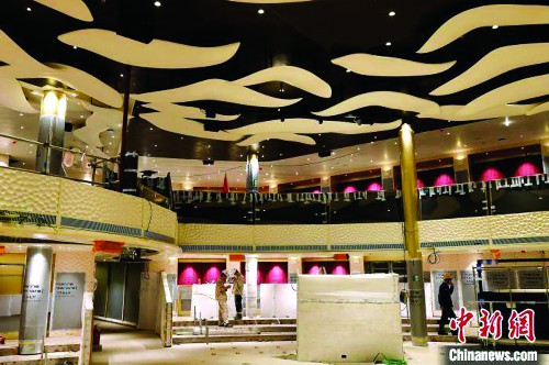 中国首艘国产大型邮轮“爱达·魔都号” 内部装修得什么样?来先睹为快