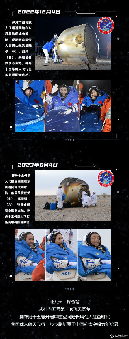 太空归来!盘点20年航天员落地出舱时刻 太空归来!盘点20年航天员落地出舱时刻