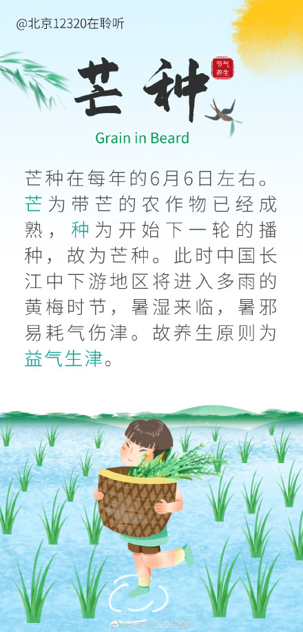 今日芒种 节气 养生重在益气生津 今日芒种 节气 养生重在益气生津