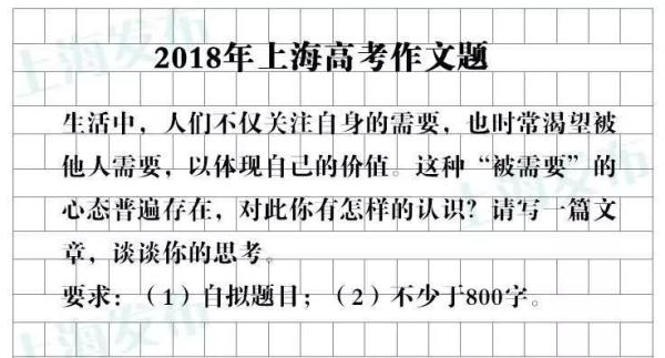 2023年上海高考作文题公布 2023年上海高考作文题公布