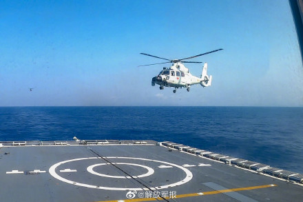 舰载直升机海上飞行训练