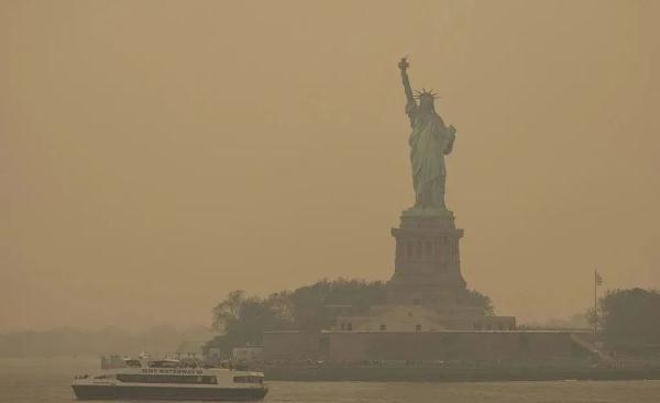 橙色的天!纽约空气质量全球倒数第一 橙色的天!纽约空气质量全球倒数第一