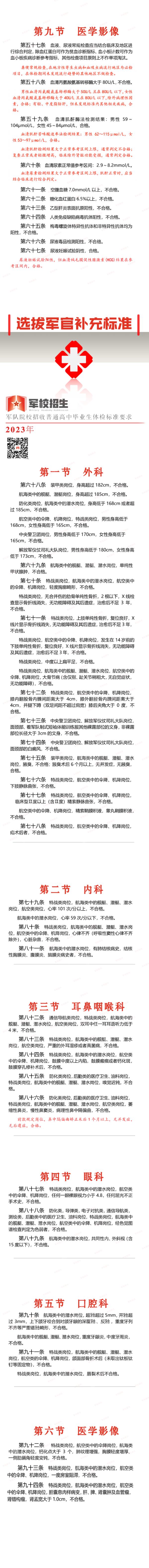 想考军校吗？今年体检标准要求这里看