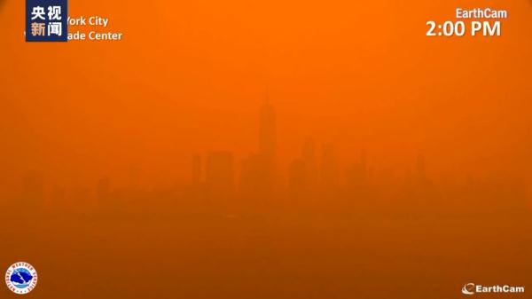 加拿大山火浓烟持续南下 美国更多地区将受污染 加拿大山火浓烟持续南下 美国更多地区将受污染