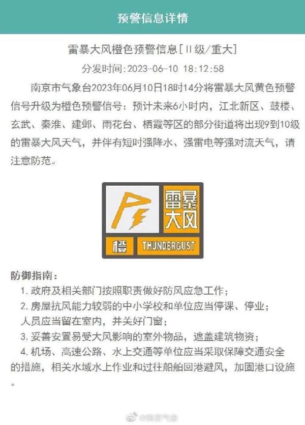 刚刚，南京狂风暴雨！接下来的天气······