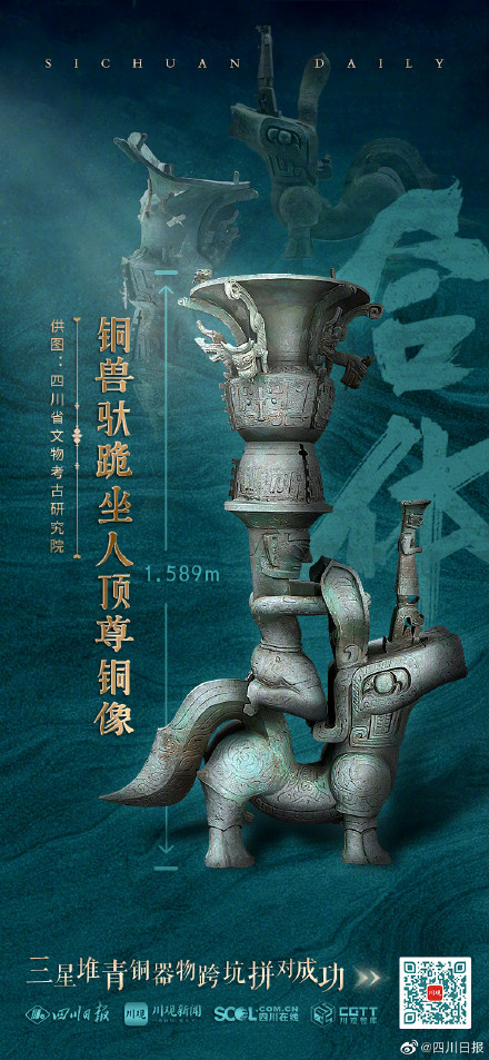 经过这样一番奇遇，三星堆顶尊小人儿找到他的坐骑