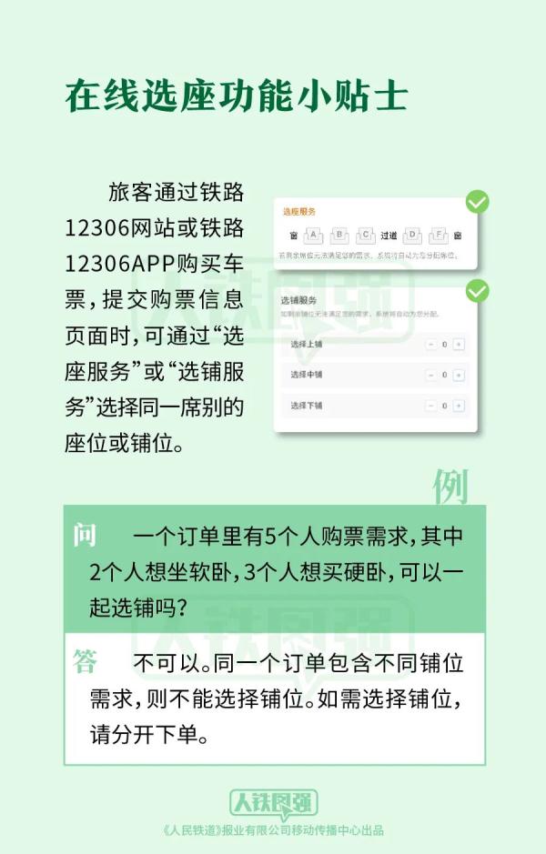 12306上线新功能！在线选铺功能来了！收好这份攻略
