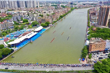 大湾区18支龙舟队在东莞同江竞渡