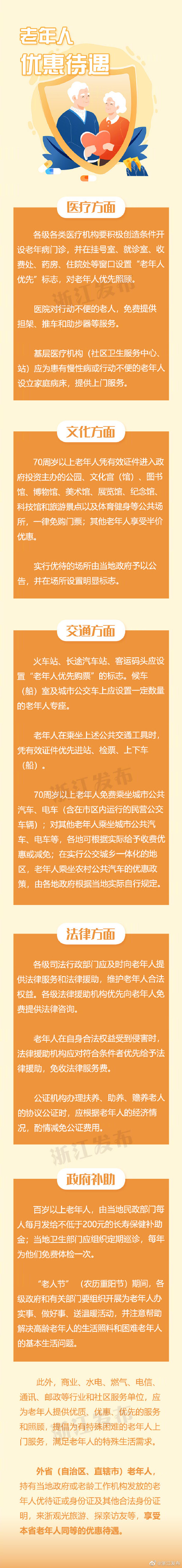 赶紧为家里老人办理！在浙江都可享受优待