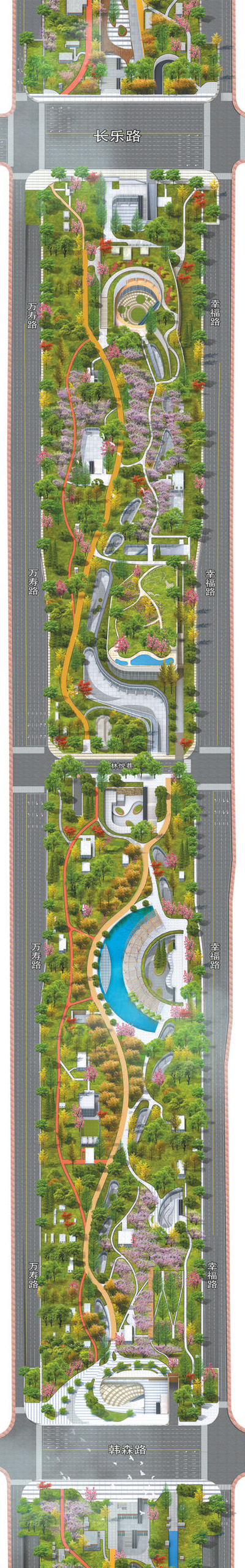 古城西安有条幸福林带