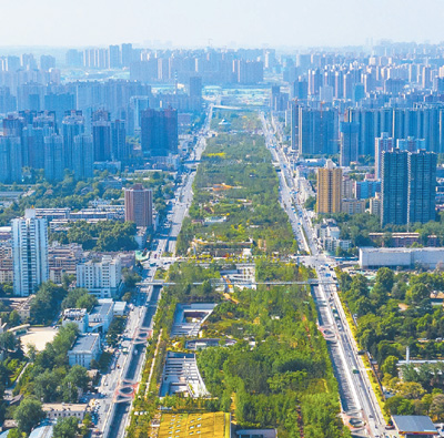 古城西安有条幸福林带