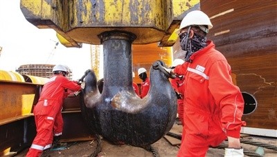 国内入泥最深载荷最大吸力锚在津交付装船 国内入泥最深载荷最大吸力锚在津交付装船