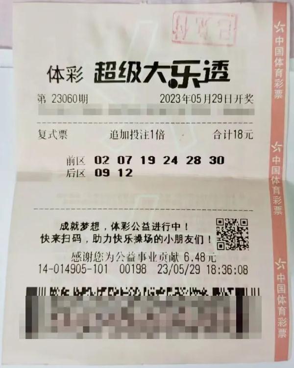 只因散步时顺手买了张彩票，结果喜中1046万元大奖！