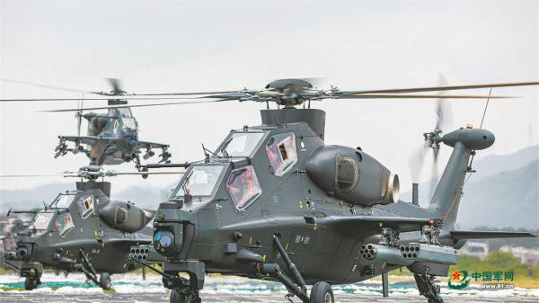 陆军某旅直升机开展跨昼夜实弹射击演练