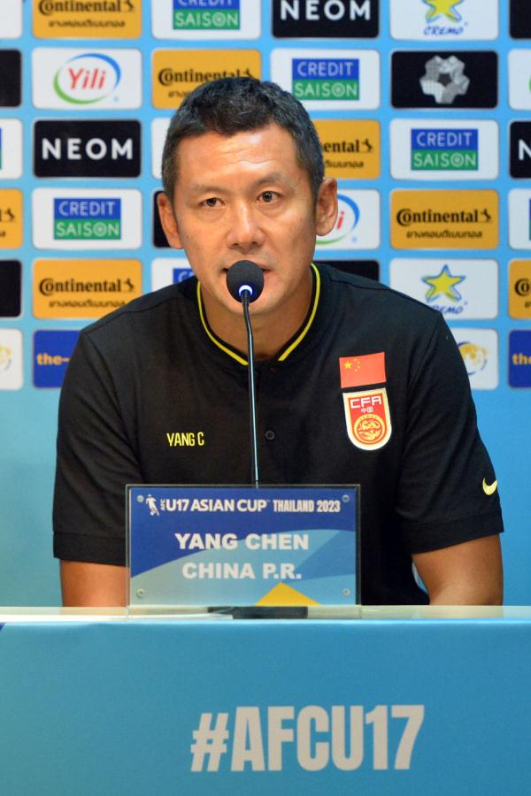 中国U17男足主教练杨晨：打出精神面貌，努力让球迷看到中国足球的希望
