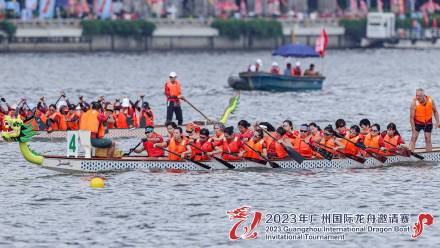 高清图集丨女性力量！女子龙舟队出战广州国际龙舟赛