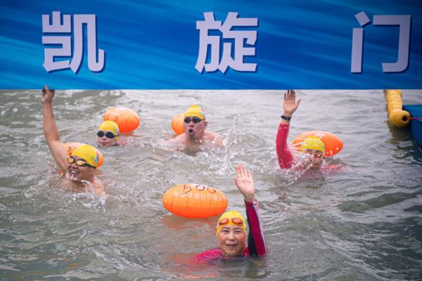 全民健身——第二届长三角公开水域游泳锦标赛在湖州开赛