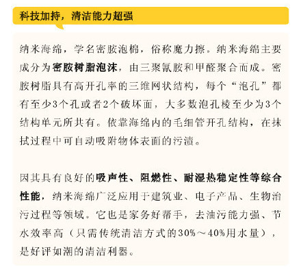 什么是纳米海绵？它里面有没有甲醛污染？
