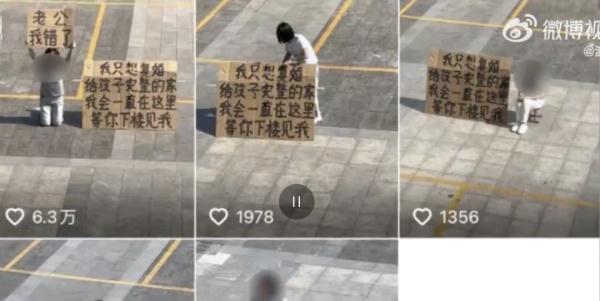 女子烈日下举牌求复婚？官方回应