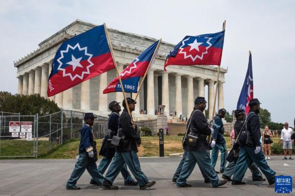 美国民众纪念黑奴解放日 美国民众纪念黑奴解放日