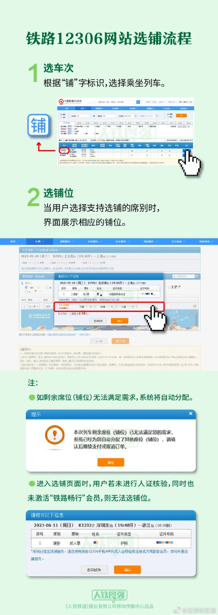 12306上线在线选铺位功能 操作指南来啦 12306上线在线选铺位功能 操作指南来啦
