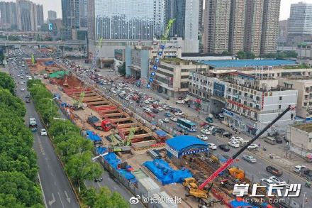 长沙地铁7号线红星大市场站主体全面动工 长沙地铁7号线红星大市场站主体全面动工