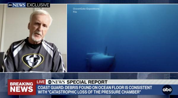 卡梅隆震惊:这起事故与“泰坦尼克”号沉船相似! 卡梅隆震惊:这起事故与“泰坦尼克”号沉船相似!