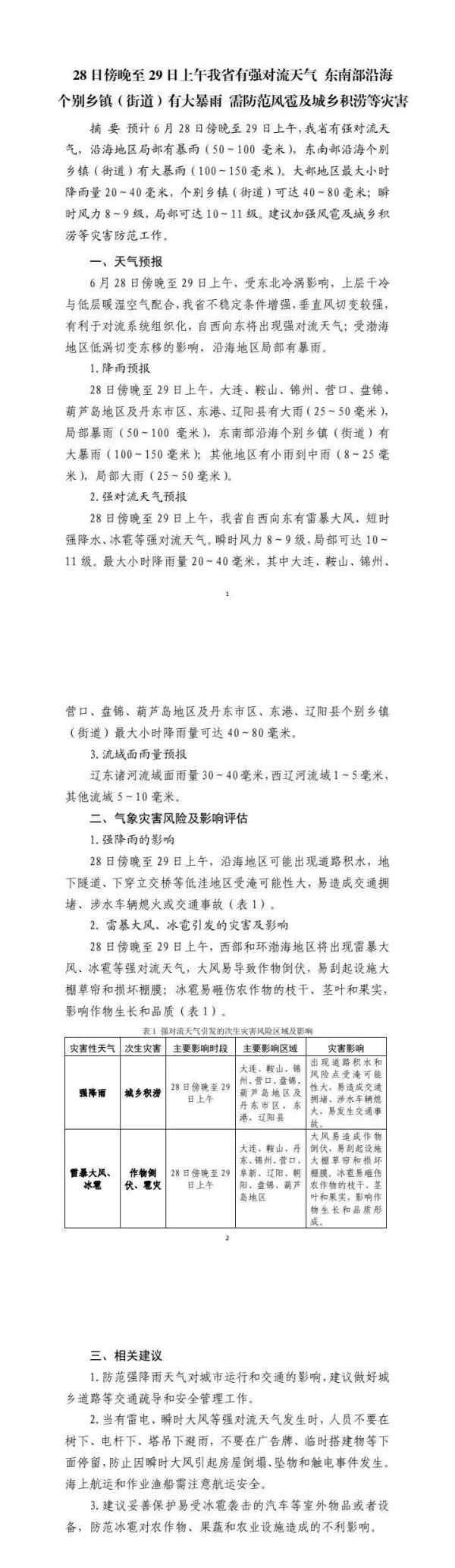 紧急提醒！辽宁局地或有大暴雨！10至11级雷暴大风！沈阳今晚的天气……