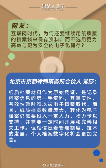 个人档案为何不能电子化
