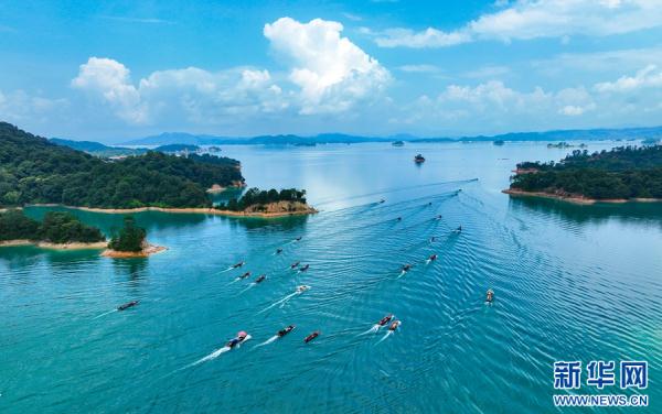 广东河源:万绿湖开渔迎丰收 广东河源:万绿湖开渔迎丰收