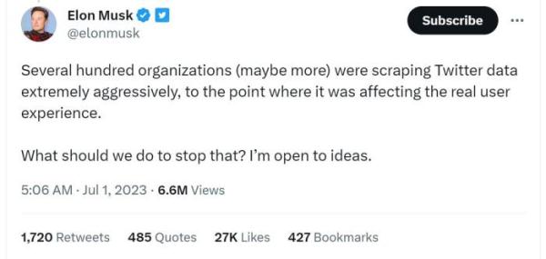 马斯克宣布推特最新改革 网友:“推特已死” 马斯克宣布推特最新改革 网友:“推特已死”