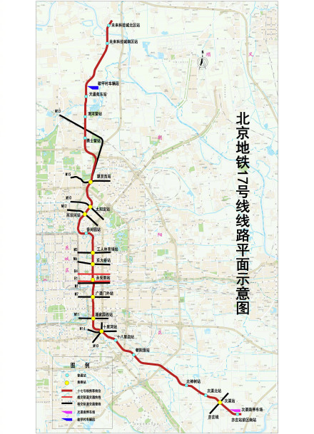 北京北站地铁线路图图片