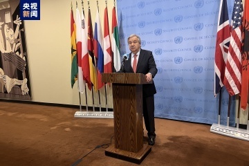 联合国秘书长：强烈谴责暴力行为 呼吁以色列遵守国际法