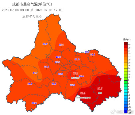 成都38.8℃创今年以来气温新高明后天高温明显