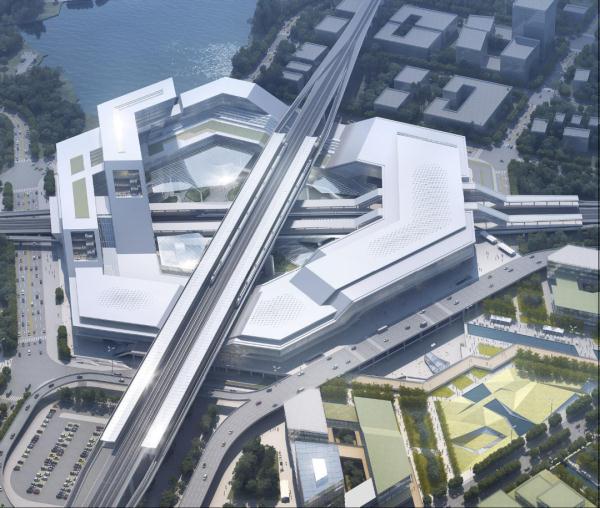 沪苏湖铁路汾湖站站房工程开工建设，将建为综合交通枢纽车站