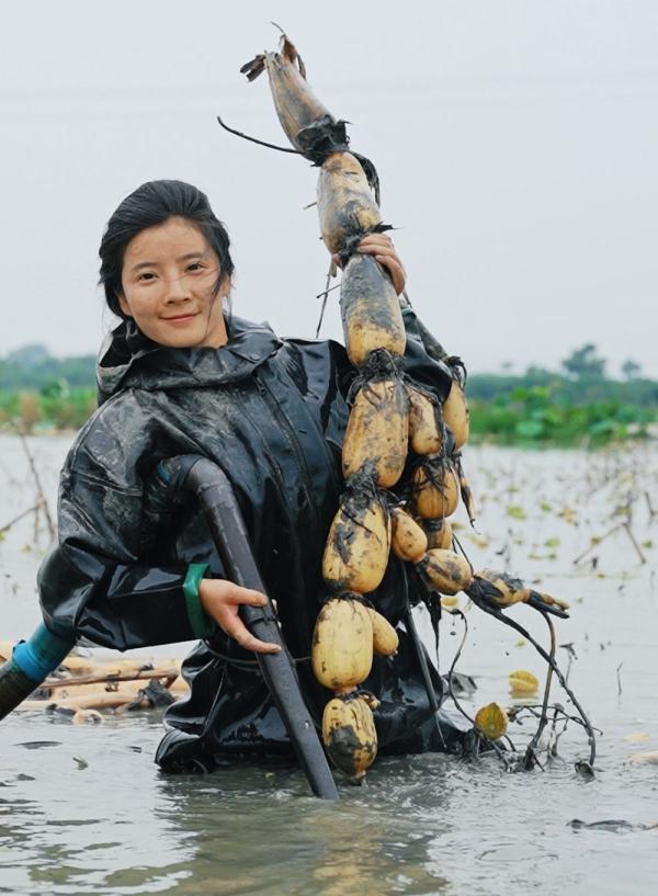 “00后”女孩返乡挖藕：奋斗的青春是最美的青春