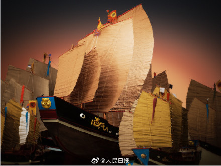 浩浩荡荡!船模再现郑和下西洋千帆竞发 浩浩荡荡!船模再现郑和下西洋千帆竞发