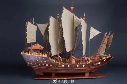 浩浩荡荡!船模再现郑和下西洋千帆竞发 浩浩荡荡!船模再现郑和下西洋千帆竞发
