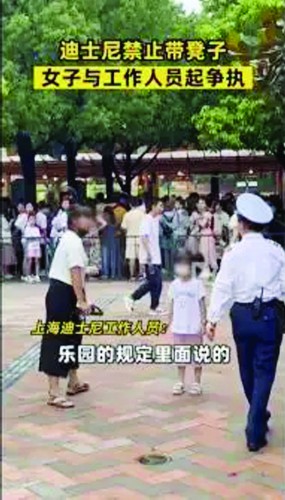 迪士尼规矩多 带折叠椅不给进