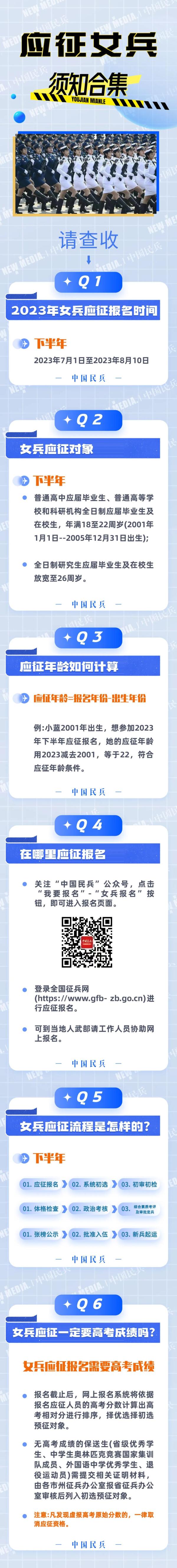 2023年下半年女兵报名已开始!报名看这里→ 2023年下半年女兵报名已开始!报名看这里→