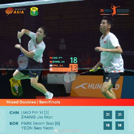 羽球亚青赛中国队包揽混双冠亚军 羽球亚青赛中国队包揽混双冠亚军